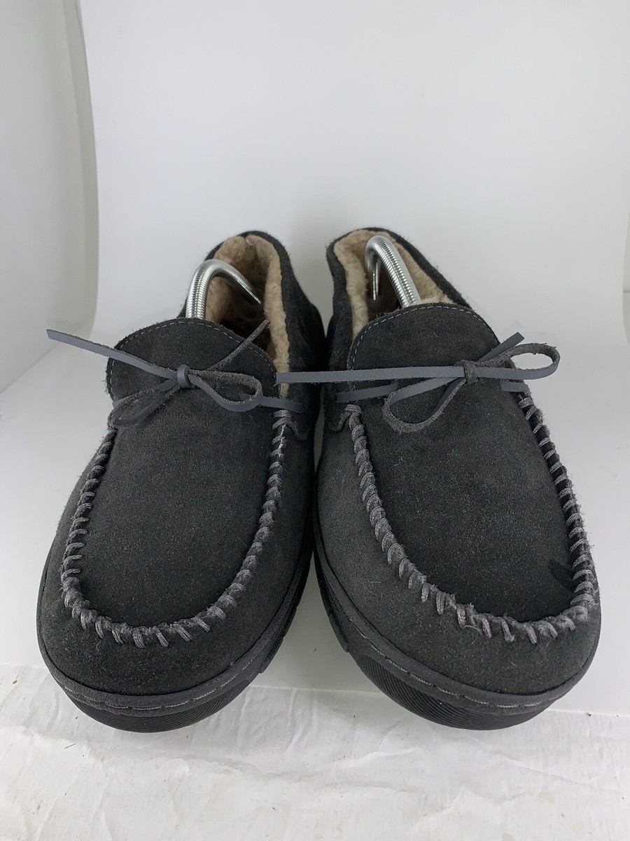 Eddie Bauer Suede Leather Faux Fur Lined Ryan Slip On  display picture 3