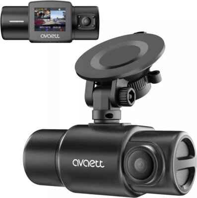 Avaett Dual 1080P Dash Cam Front and Inside WiFi GPS with Infrared Night Vision