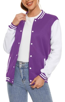 Icibgds College Jacke Damen Herren Baseball Schuluniform Knopfleiste Unsex Erwachsene