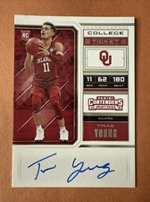 2018 Contenders Draft Trae Young Rookie Card College Ticket Auto Variation #56