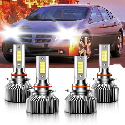 For Chrysler Intrepid 1998-2004 LED Headlight Bulbs 9005+9006 High Low Beam