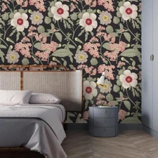 3D Floral Seamless Wallpaper Wall Mural Removable Self-adhesive Sticker173