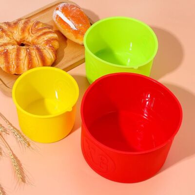 1/3 Stck. Silikon Runde Kuchenform Form Antihaft Backen Muffin Backformen Zufällig UK