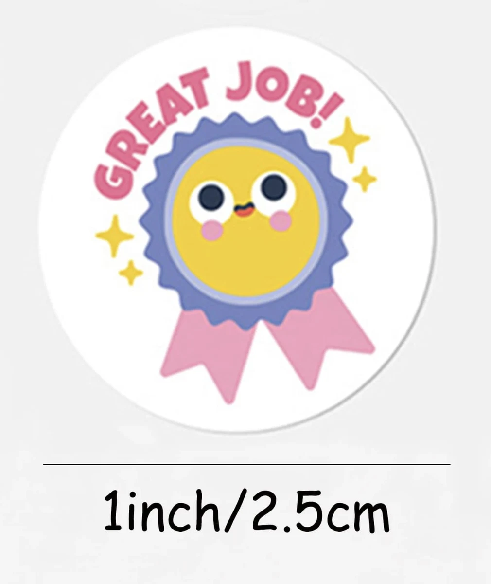 Positive Reward Teacher Merit Stickers 2.5cm 50/100 Classroom Award Cartoon Kids