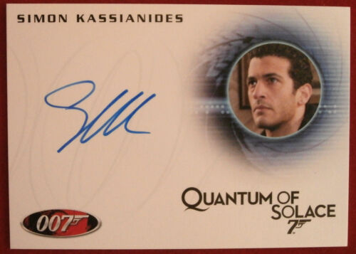 JAMES BOND - Quantum of Solace - SIMON KASSIANIDES - Hand-Signed Autograph Card - Picture 1 of 2