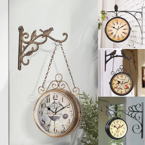 Double Sided Metal Clock Outdoor Garden Paddington Station Outside