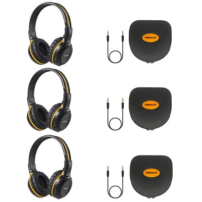 SIMOLIO 3 Pack Infrared Headphones for Ford Expedition 2001-2023 car DVD systems