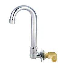 BK Resources BKF-WMB-3G-G Splash Mount Faucet Base w/ 3" Gooseneck Swivel Spout