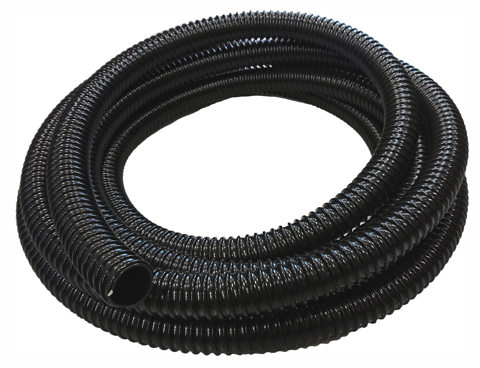 BLACK CORRUGATED PVC FLEXIBLE GARDEN POND HOSE DUCTING VACUUM PIPE