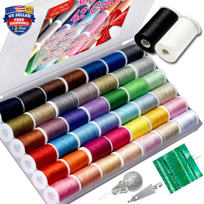 All Purpose Sewing Thread Set - 42 Assorted Rainbow Color Series, Convenient Thr