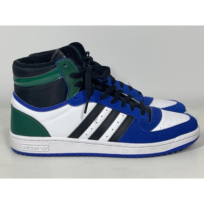 #ad Adidas Top Ten High Top Sneakers Royal Blue White Black Green Mens Size 11.5 $59.99