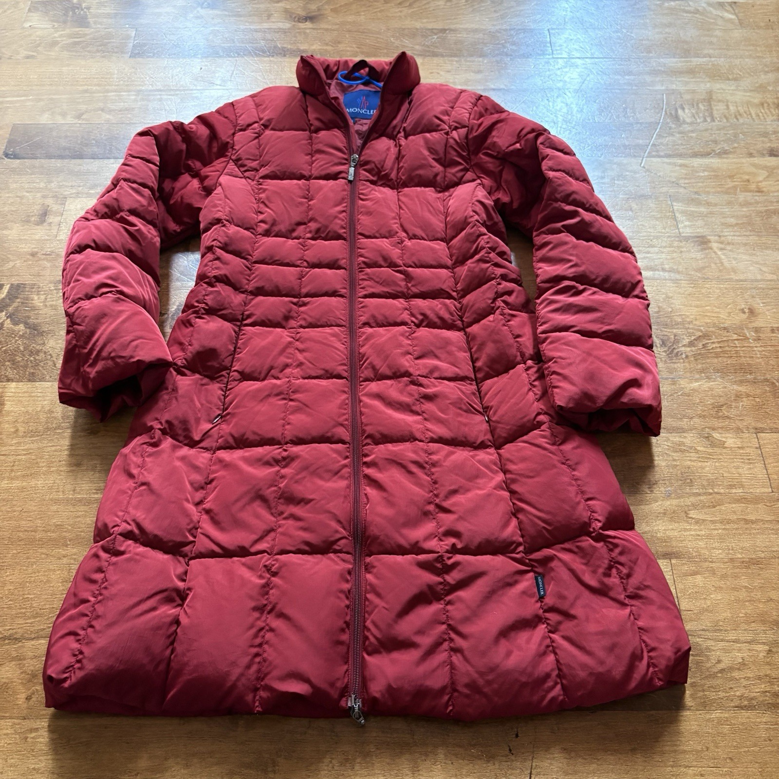 Moncler Puffer Down Long Jacket Red Authentic Siz… - image 1
