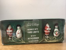 Depart 56 Snow Village Accessories Yard Lights 5416-0 Santas Snowmen Battery
