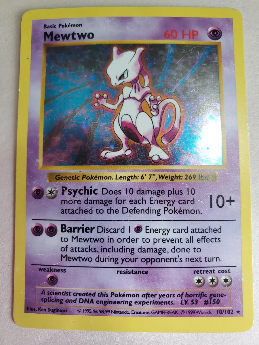 Mewtwo 010/102 Base Set (Shadowless) for sale | eBay