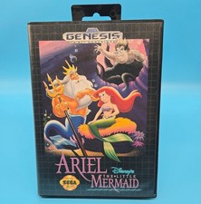 Ariel the Little Mermaid Sega Genesis w/ Box Tested Working No Manual