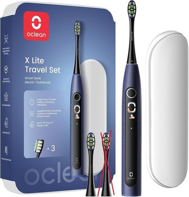 Oclean X Lite elektrische Schallzahnbürste Blau   5 Modi, Timer, Reiseetui, IPX7