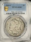 1903-S Morgan Silver Dollar $1 PCGS AG03 San Francisco 90% One Coin BETTER DATE!