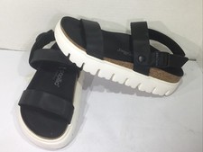 Papillio Women's Sze 7 EU 38 Narrow Cameron Chunky Black Damasko Sandals Y23-380