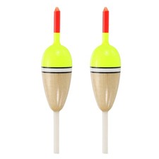 Fishing Floats Rigs 2.1 Inch, 2 Pack Oval Fishing Bobber Gear, Red/Yellow