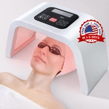 Terapia de luz roja para rostro, máscara de luz LED para contorno facial, 7 en 1