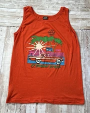 VTG 80s Single Stitch Muscle Tank Top Size Large Sunset Strip Tropix 