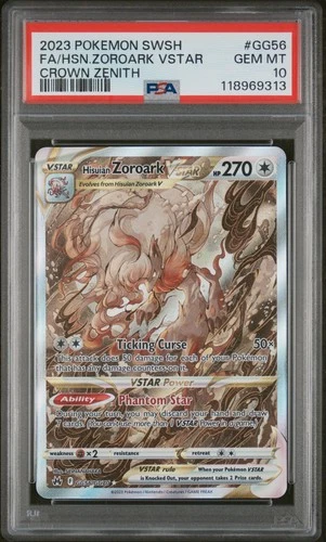 2023 Pokemon SWSH Crown Zenith #GG56 Fa/Hsn.Zoroark Vstar PSA 10