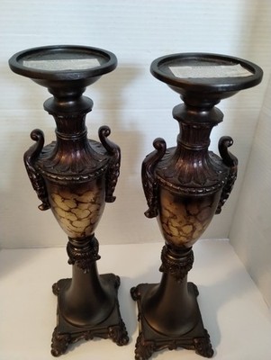 Beautiful French Candle Holders 9''T. 4''4 These Are Very beautifu Great Condition