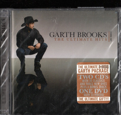 Garth Brooks Ultimate Hits CD 2 cd's 1 Dvd. New & Sealed.  Fast 1st Class Shippi