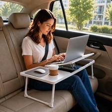 Car Desk Passenger Seat For Laptop Car Seat Table Tray With Cup Holder