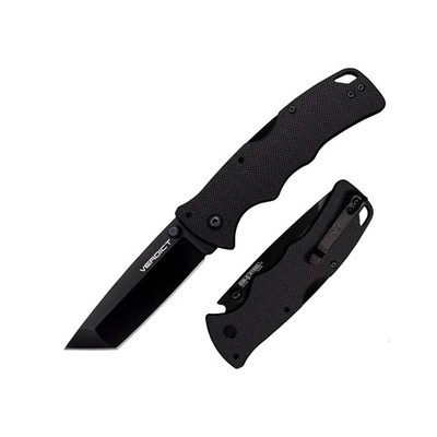 Cold Steel Verdict 3'' AUS10A Tanto Point Blade 4.25'' G-10 Black Handle Everyd...