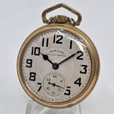 1948 Hamilton 992B Railroad Grade 16s 21j Gold Filled Pocket Watch Mod 5