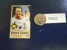 Jim Lovell American astronaut 2015 Sierra Leone Perforated Stamp
