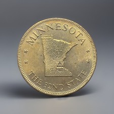 Bronze States of the Union 1969 Shell Oil Game Token Coin Minnesota 32nd State