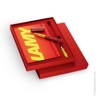 Lamy Al Star Glossy Red Fine Fountain Pen And Book Set 022 New In Box