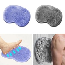 2PCS Shower Foot Scrubber Mat Back Massager Non-Slip Hands Free Foot Cleaner