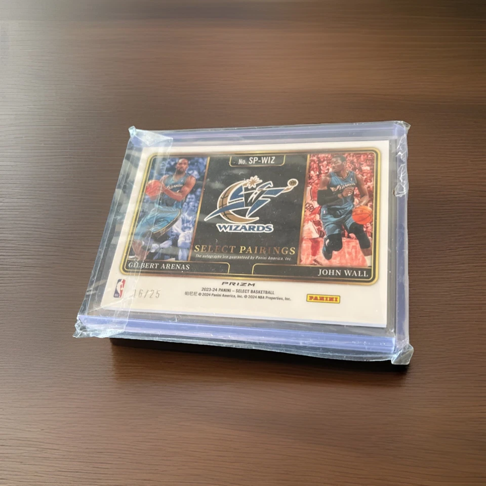 2023-24 Panini Select Select Pairings John Wall Gilbert Arenas Auto /25 Tie-Dye - Image 2 of 2