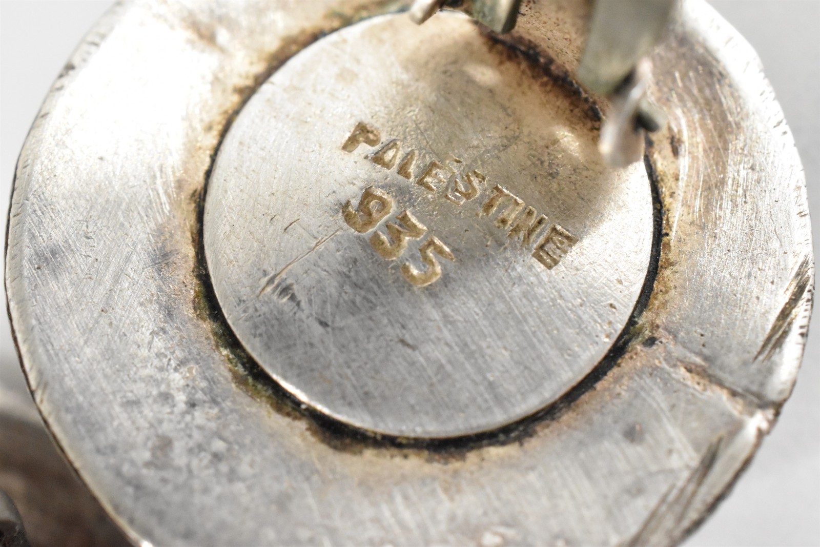 Solid 935 Silver Earrings from Palestine with Gen… - image 2