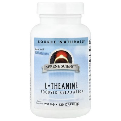 2 X Source Naturals, L-Theanine, 200 mg, 120 Capsules