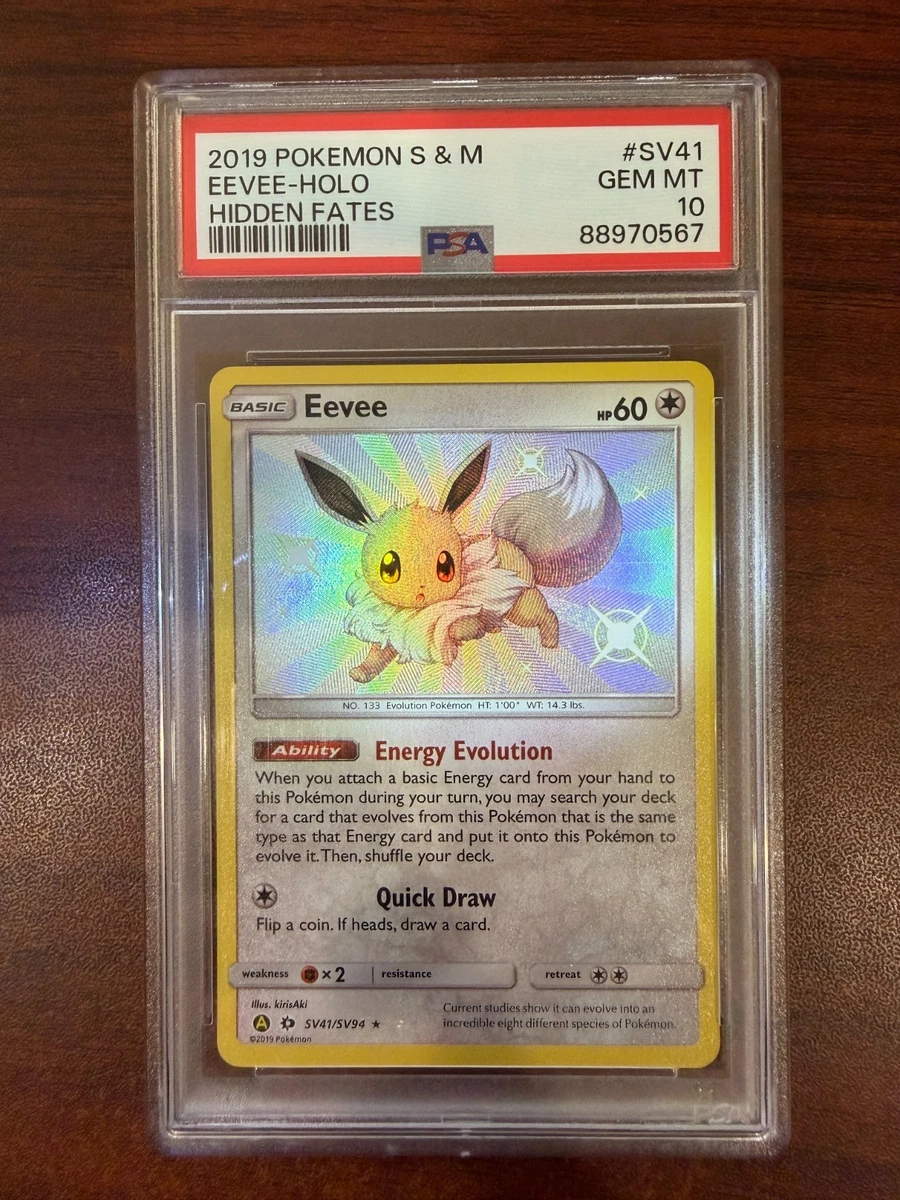 Eevee Pokémon TCG Professional Sports Authenticator (PSA) Grade 10