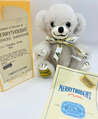 Vintage Merrythought Teddy Bär   Micro Cheeky  handmade | Zertifikat Nr.237/500