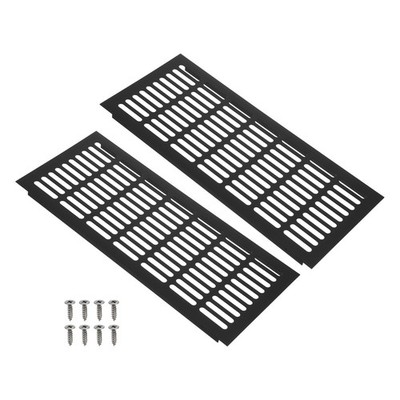 13.8 x 5.9 Inch Door Air Vent Cover, 2 Set Ventilation Cover,Black