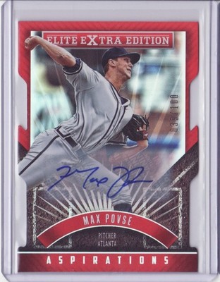 2015 Elite Extra Edition Aspirations Die Cut Autograph Max Povse 039/100 Auto