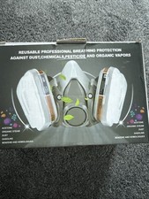 Respirator Mask,Half Safety Glasses Reusable Professional Breathing Protection 