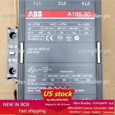 New In Box ABB A185-30 A185-30-11 AC Contactor 24V、110V、220-230V US Free TAX