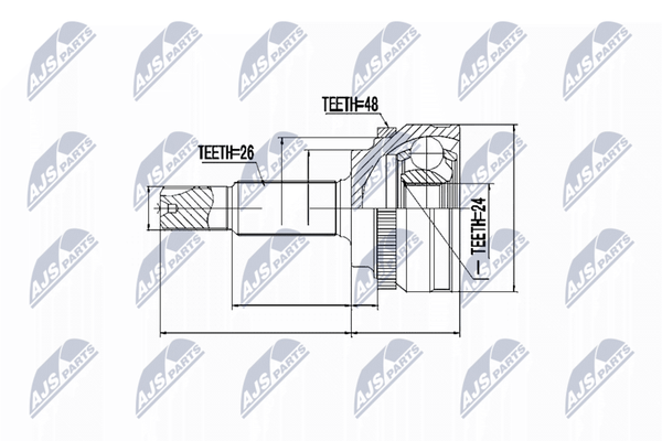 Nty Gelenksatz, Antriebswelle NPZ-TY-088 FüR Toyota-image