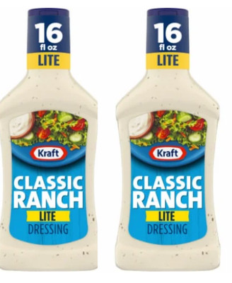 Kraft Light Classic Ranch Salad Dressing 16 oz each bottle