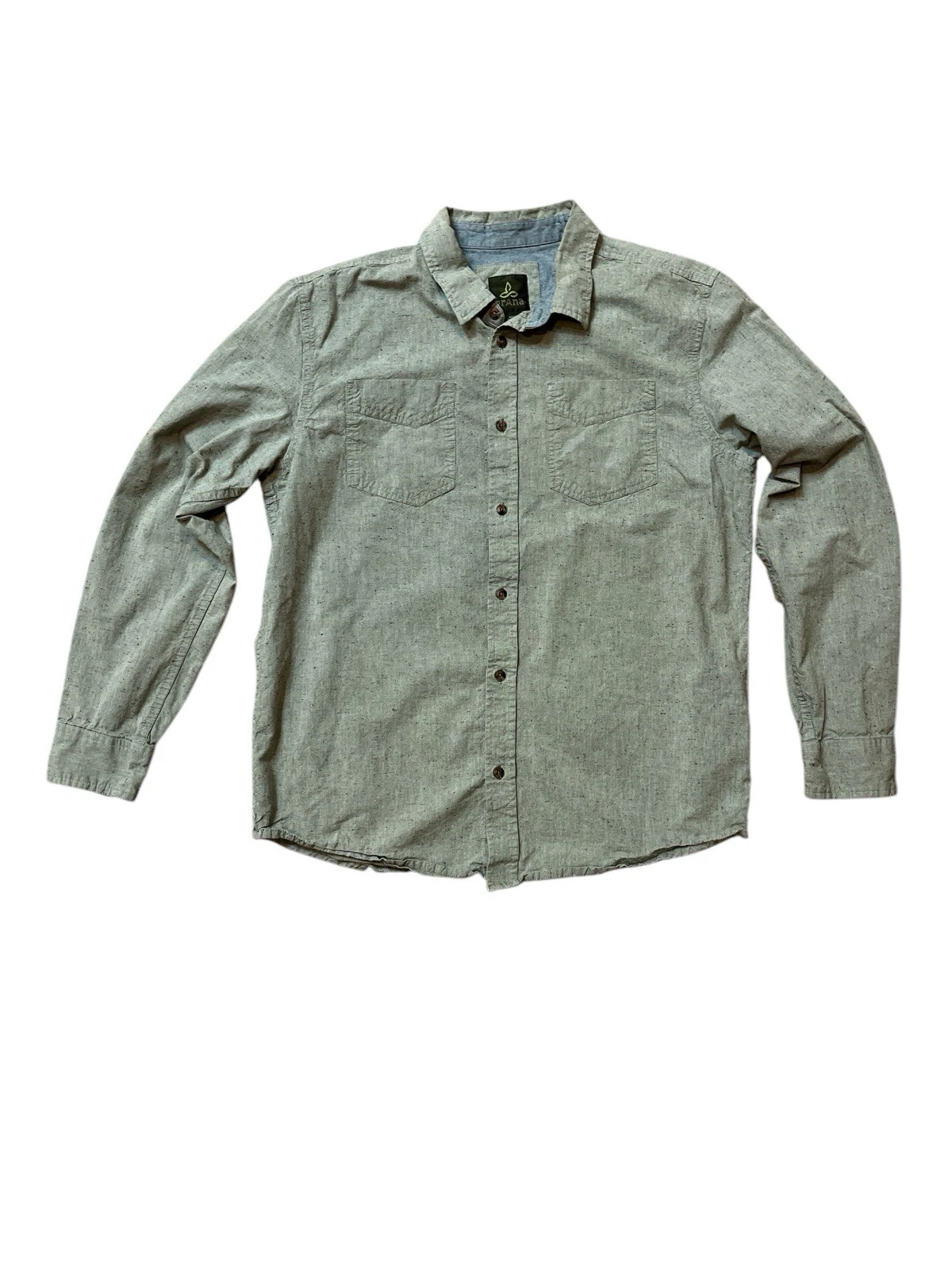 Prana Shirt Mens Medium Long Sleeve Button Front Lightweight Pockets Organic
Opens in a new window o