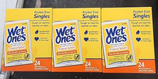 Wet Ones Antibacterial Hand Wipes Singles, Tropical Splash, 24 Ct - Pack of 3
