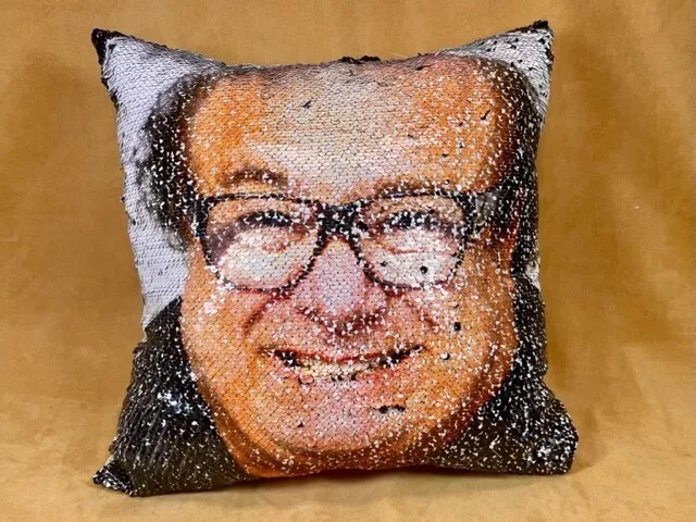 Hythillow Danny Devito Funny Sequin Throw Pillow Cover Magic