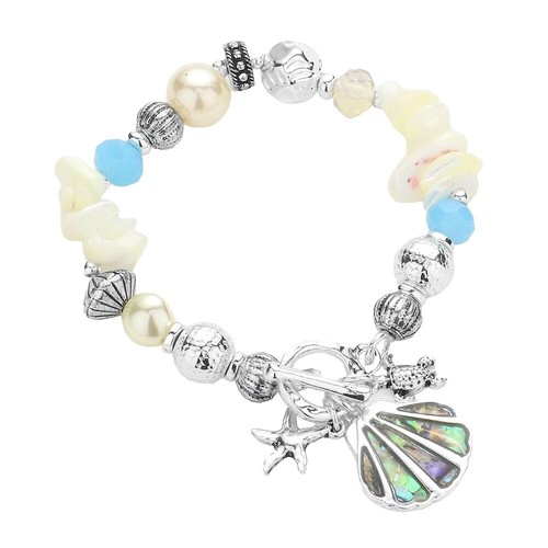 925 Sterling Silver Navajo Pearl Bracelet, stretchy or toggle